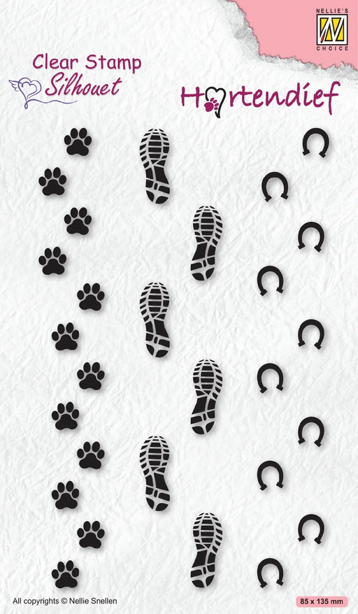 NELLIE'S CHOICE CLEAR STAMP FOOTPRINTS - SIL095