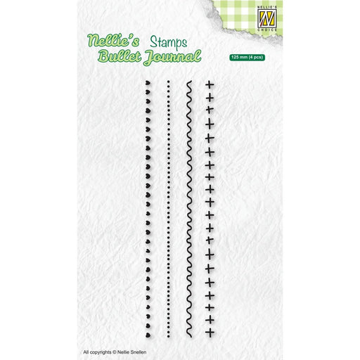 NELLIE'S CHOICE • CLEAR STAMPS SUITABLE FOR NELLIE'S BULLET JOURNAL SET OF BORDERS 3 - NBJCS003
