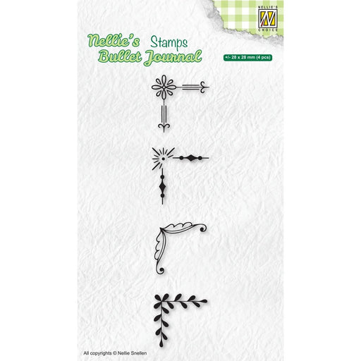 NELLIE'S CHOICE • CLEAR STAMPS SUITABLE FOR NELLIE'S BULLET JOURNAL SET OF EDGES 2 - NBJCS005