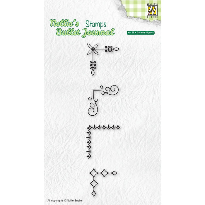NELLIE'S CHOICE • CLEAR STAMPS SUITABLE FOR NELLIE'S BULLET JOURNAL SET OF EDGES 3 - NBJCS006