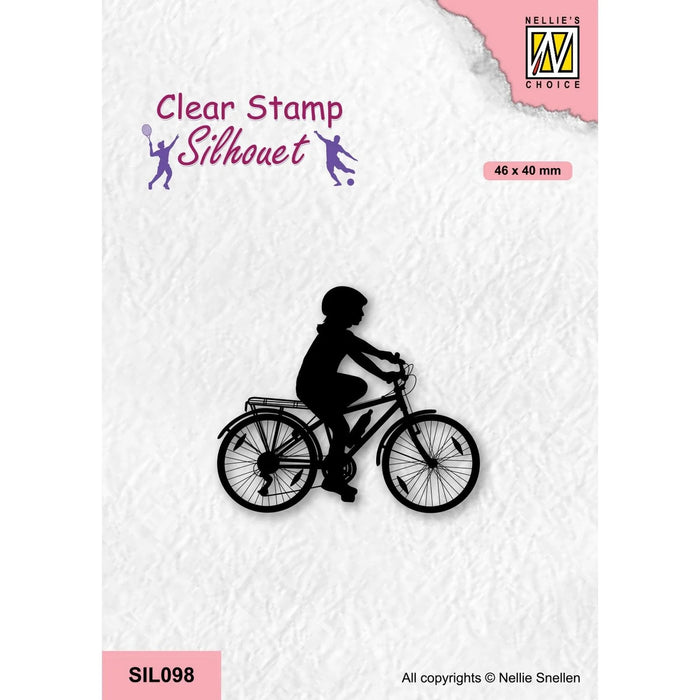 NELLIE'S CHOICE • SILHOUET CLEAR STAMPS SPORTS SERIES CYCLING-2 -SIL098