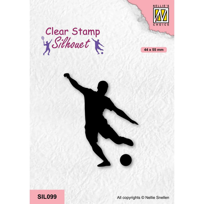 NELLIE'S CHOICE • SILHOUET CLEAR STAMPS SPORTS SERIES FOOTBAL PLAYER - SIL099