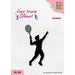 NELLIE'S CHOICE • SILHOUET CLEAR STAMPS SPORTS SERIES TENNIS PLAYER - SIL100
