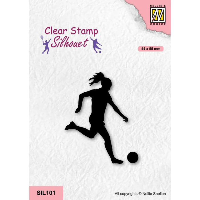 NELLIE'S CHOICE • SILHOUET CLEAR STAMPS SPORTS SERIES WOMEN FOOTBALL - SIL101