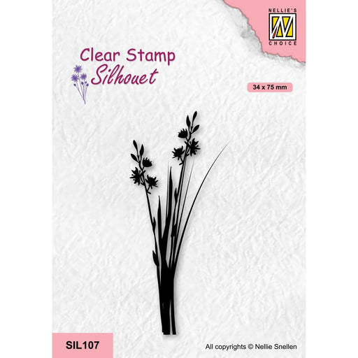 NELLIE'S CHOICE • SILHOUET FLOWERS CLEAR STAMPS -20 - SIL105