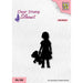 NELLIE'S CHOICE • SILHOUET CLEAR STAMPS GIRL WITH BEAR -SIL109