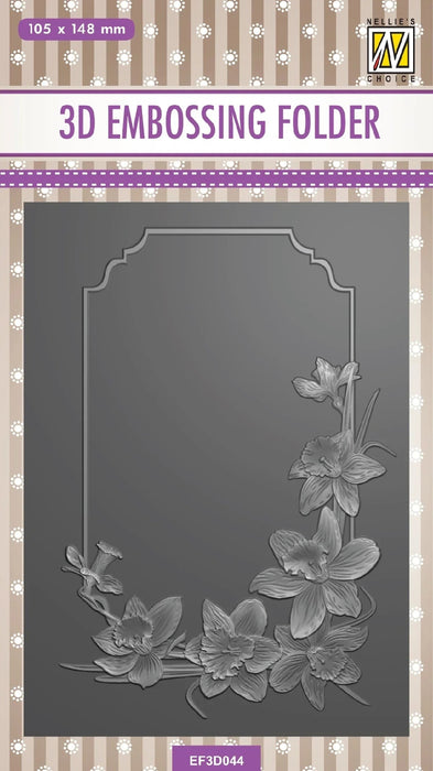 NELLIE'S CHOICE 3D EMBOSSING FOLDER - DAFFODIL - NEF3D044