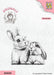 NELLIE'S CHOICE CLEAR STAMP ANIMALS - TWO RABBITS - ANI026