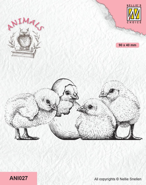 NELLIE'S CHOICE CLEAR STAMP ANIMALS - CHICKEN - ANI027