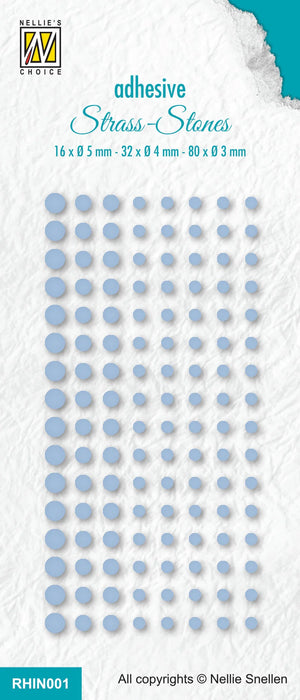 NELLIE'S CHOICE ADHESIVE STRASS STONES BRIGHT BLUE - ZRHIN001