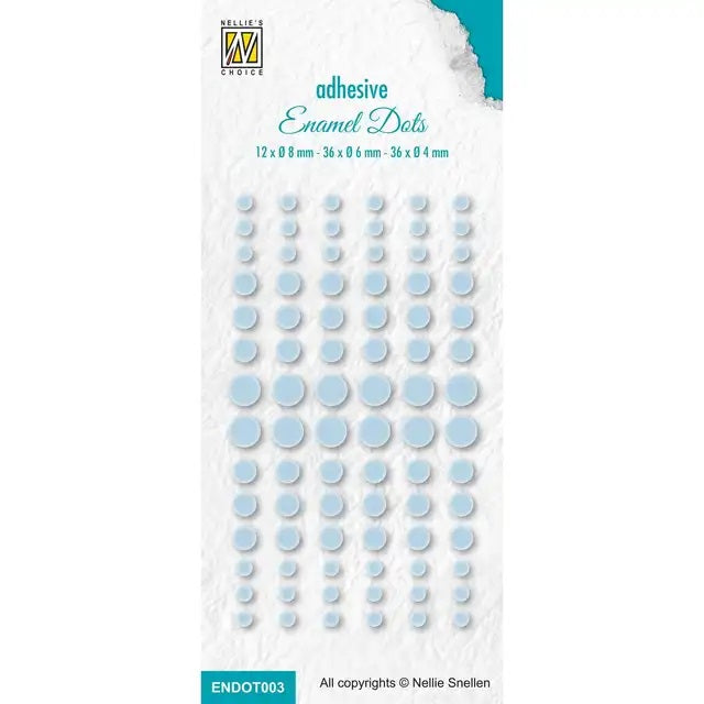 NELLIE'S CHOICE ADHESIVE ENAMEL DOTS  BABY BLUE - ENDOT003