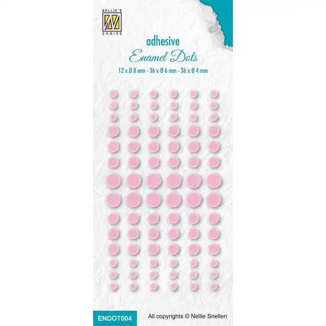NELLIE'S CHOICE ADHESIVE ENAMEL DOTS  BABY PINK - ENDOT004