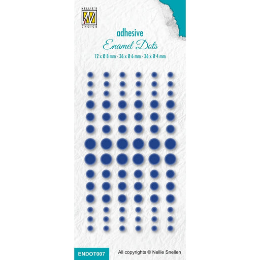 NELLIE'S CHOICE ADHESIVE ENAMEL DOTS  BLUE - ZENDOT007