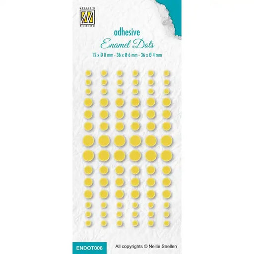 NELLIE'S CHOICE ADHESIVE ENAMEL DOTS  YELLOW - ENDOT008