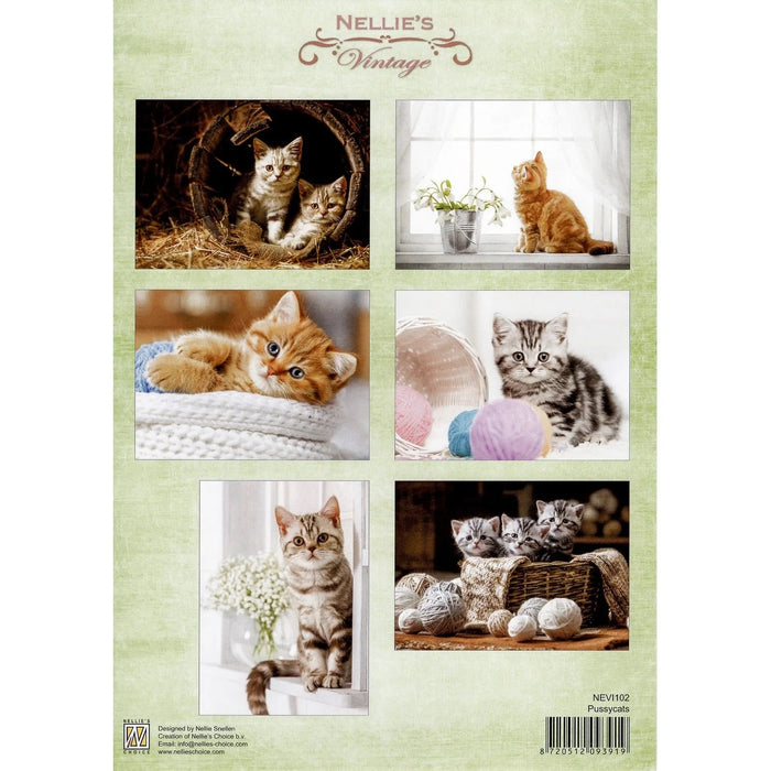 3D CUTOUT NELIE VINTAGE CATS - NEVI102