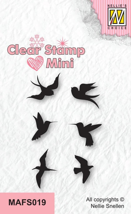 NELLIE'S CHOICE CLEAR STAMP MINI - BIRDS-2 - MAFS019