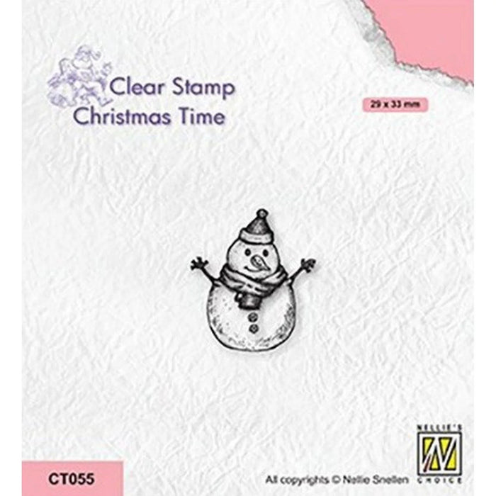 NELLIE'S CHOICE • CHRISTMAS TIME CLEAR STAMPS SNOWMAN-3 - CT055