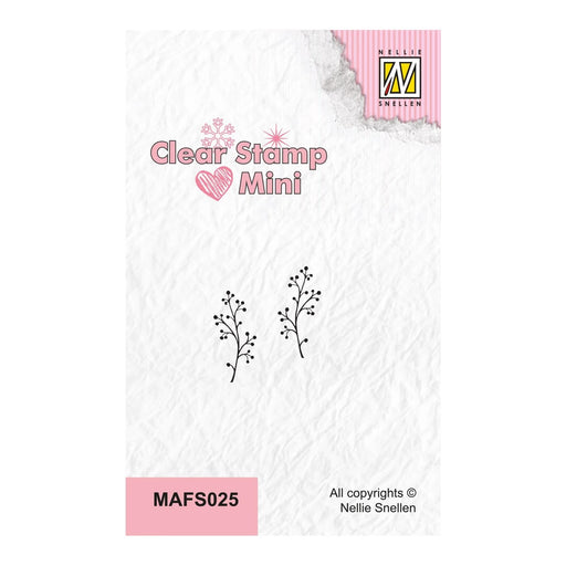 NELLIE'S CHOICE • MINI CLEAR STAMPS BERRIE BRANCH - MAFS025