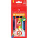 FABER - CASTELL COLOUR JUNIOR EXTRA THICK GRIP  PENCILS PKT 10- 16-116260
