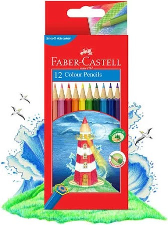 FABER - CASTELL  COLOUR PENCILS PKT 12- 16-315812