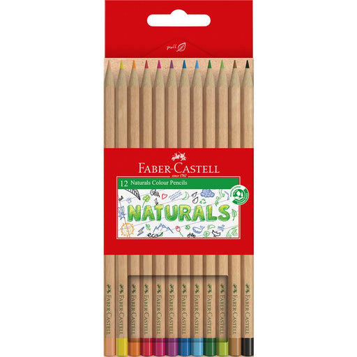 FABER - CASTELL COLOUR NATURAL   PENCILS PKT 12- 16-115012