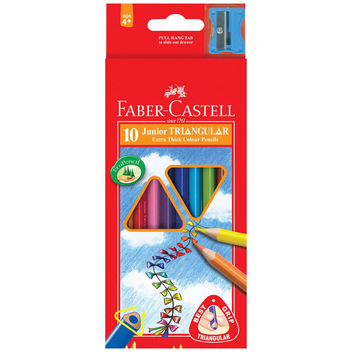 FABER - CASTELL JUNIOR TRIANGULAR  COLOUR PENCILS PKT 20-16-116538-20