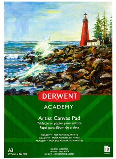 DERWENT ACADEMY ARTIST CANVAS PAD A3 - R31330F