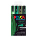 POSCA COLORING PEN SHADES OF GREEN PK 4 GIFT PACK  - PC5M4PSHGN