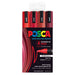 POSCA COLORING PEN SHADES OF RED PK 4 GIFT PACK -PC5M4PSHR