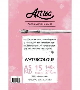 ARTTEC WATERCOLOUR PAD A5- AQU-A5A