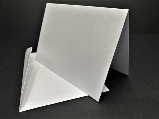 50 X WHITE SMOOTH S/FOLD CARDS WITH ENV - PL2 BULK