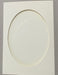 IVORY TEXTURED LARGE OVAL CUTOUT CARDS & ENV PKT 50 - LO2 BULK