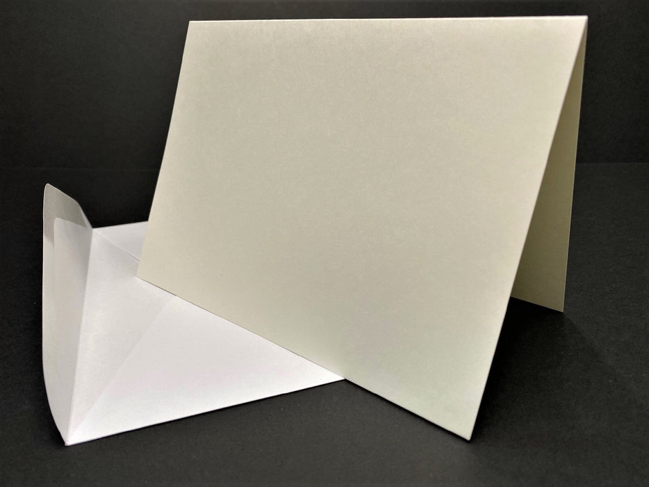 SOFT CREAM SMOOTH SINGLE FOLD CARDS & ENV PK 50 - PL36 BULK