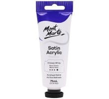 MM SATIN ACRYLIC 75ML PAINT CHINESE WHITE - PMSA7502