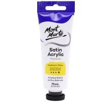 MM SATIN ACRYLIC 75ML PAINT CADMIUM YELLOW - PMSA7504