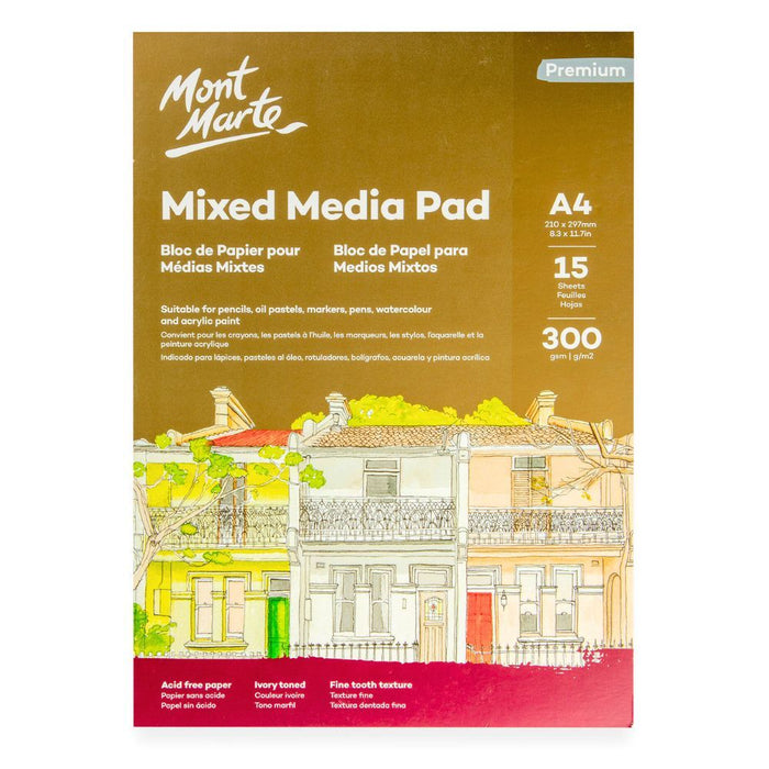 MM Mixed Media Pad 300gsm A4 15 Sheets - MPB0140