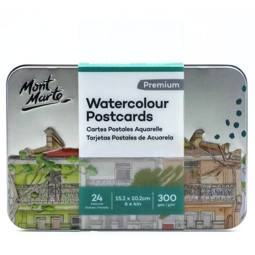 MM Watercolour Postcards 300gsm 24 Sheets -MPB0155
