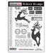 DARKROOM DOOR RUBBER STAMP SET CHRISTMAS REINDEER - DDRS020