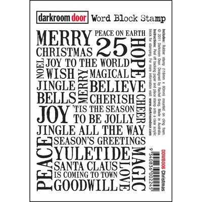 DARKROOM DOOR WORD BLOCK STAMP CHRISTMAS - DDWB006