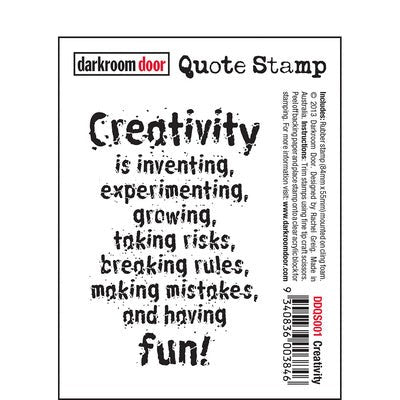 DARKROOM DOOR QUOTE STAMP CREATIVITY - DDQS001