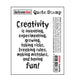 DARKROOM DOOR QUOTE STAMP CREATIVITY - DDQS001