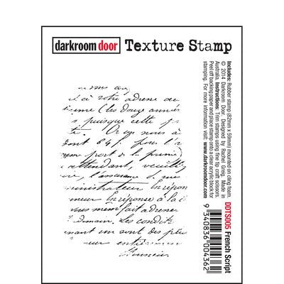 DARKROOM DOOR TEXTURE STAMP FRENCH SCRIPT - DDTS005