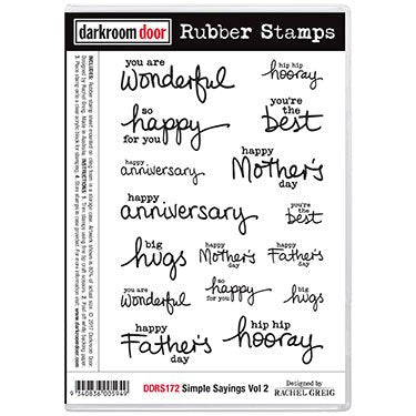 DARKROOM DOOR RUBBER STAMP SET SIMPLE SAYING VOL 2 - DDRS172