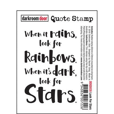 DARKROOM DOOR QUOTE STAMP LOOK FOR STARS - DDQS035