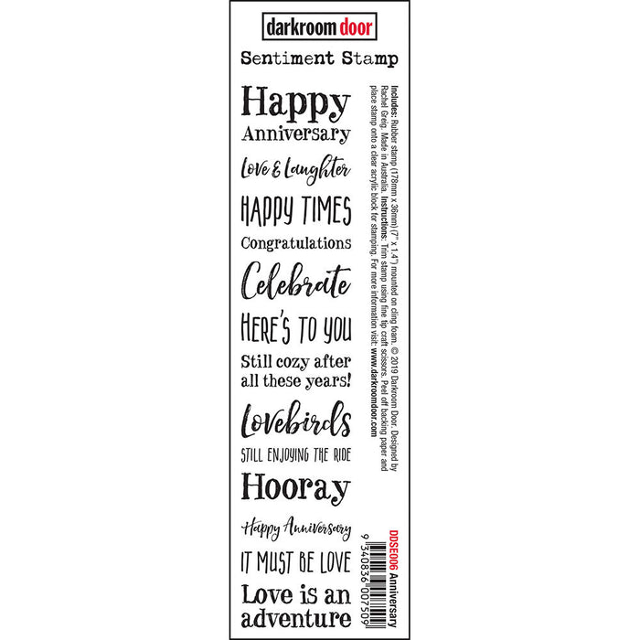 DARKROOM DOOR SENTIMENT STAMP ANNIVERSARY - DDSE006