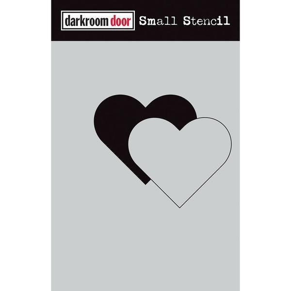DARKROOM DOOR SMALL STENCIL 4.5X 6 INCH HEART - DDSS027
