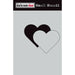 DARKROOM DOOR SMALL STENCIL 4.5X 6 INCH HEART - DDSS027