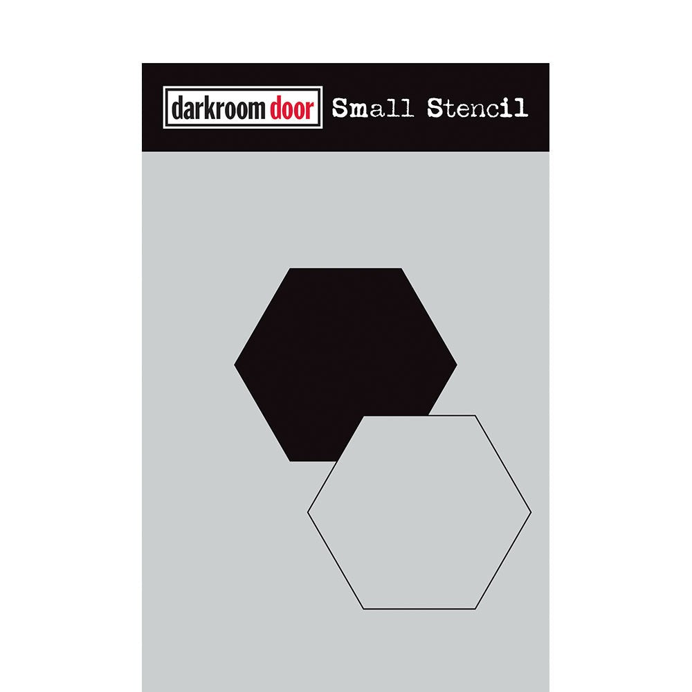 DARKROOM DOOR SMALL STENCIL 4.5X 6 INCH HEXAGON - DDSS029