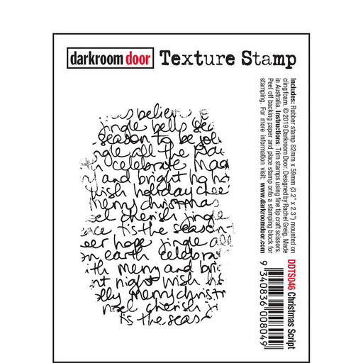 DARKROOM DOOR TEXTURE STAMP CHRISTMAS SCRIPT - DDTS046