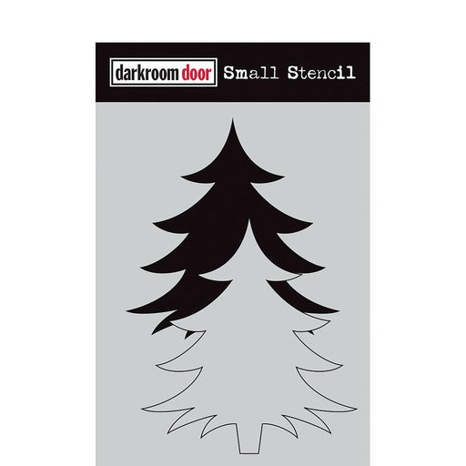 DARKROOM DOOR SMALL STENCIL 4.5X 6 INCH CHRISTMAS TREE - DDSS032